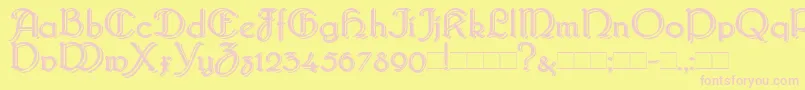 Bridgebl Font – Pink Fonts on Yellow Background