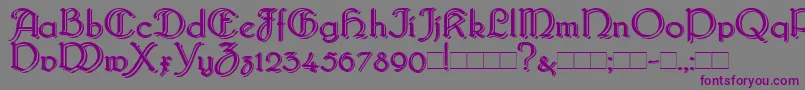 Bridgebl-fontti – violetit fontit harmaalla taustalla