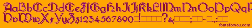 Bridgebl Font – Purple Fonts on Orange Background