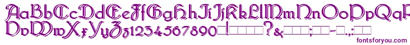 Bridgebl Font – Purple Fonts on White Background