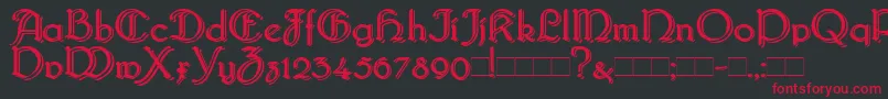 Bridgebl Font – Red Fonts on Black Background