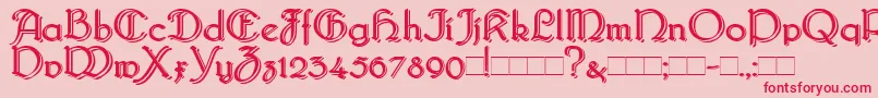 Bridgebl Font – Red Fonts on Pink Background