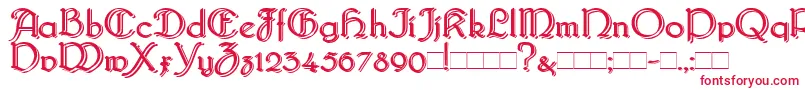 Bridgebl Font – Red Fonts on White Background