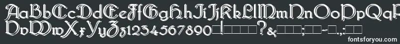 Шрифт Bridgebl – белые шрифты на чёрном фоне