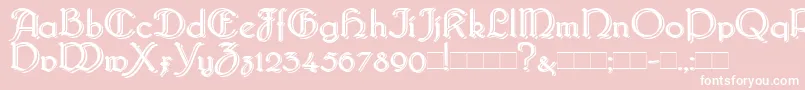 Bridgebl Font – White Fonts on Pink Background