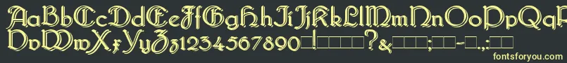 Шрифт Bridgebl – жёлтые шрифты на чёрном фоне