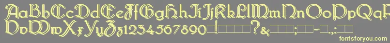 Bridgebl Font – Yellow Fonts on Gray Background