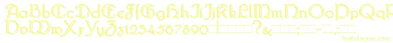 Bridgebl-Schriftart – Gelbe Schriften
