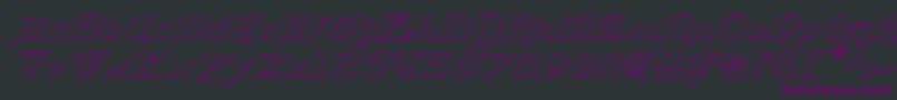 QueenCountry3DItalic Font – Purple Fonts on Black Background