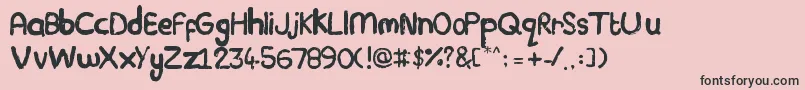 Plasticine Font – Black Fonts on Pink Background