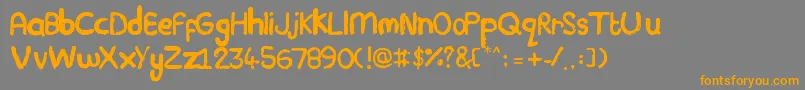 Plasticine Font – Orange Fonts on Gray Background