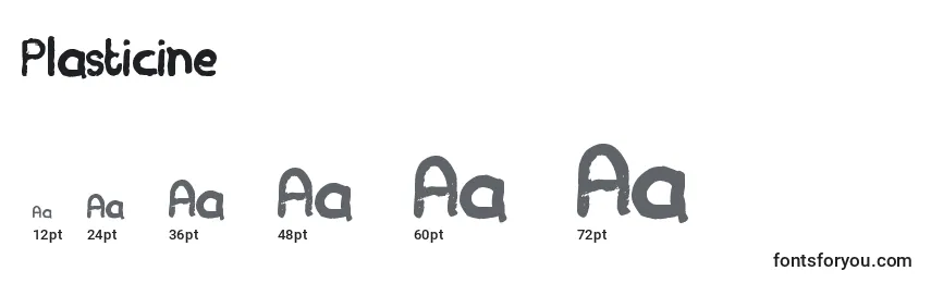 Plasticine Font Sizes