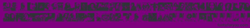 Шрифт BobTheLionSinger – чёрные шрифты на фиолетовом фоне