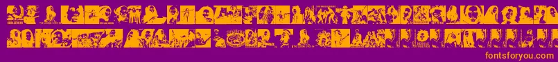 BobTheLionSinger Font – Orange Fonts on Purple Background