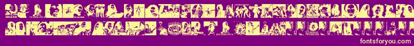 BobTheLionSinger Font – Yellow Fonts on Purple Background