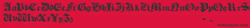 HeavyGothik Font – Black Fonts on Red Background