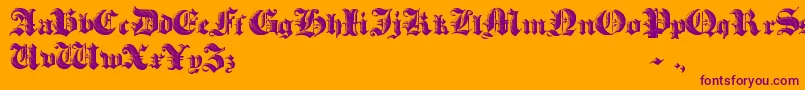 Police HeavyGothik – polices violettes sur fond orange