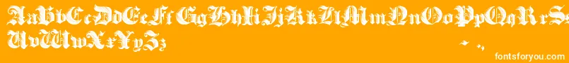 HeavyGothik Font – White Fonts on Orange Background