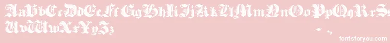 HeavyGothik-Schriftart – Weiße Schriften auf rosa Hintergrund