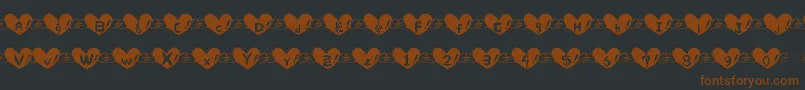 Heartfont Font – Brown Fonts on Black Background