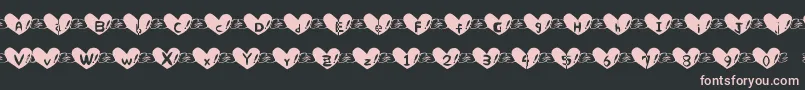 fuente Heartfont – Fuentes Rosadas Sobre Fondo Negro