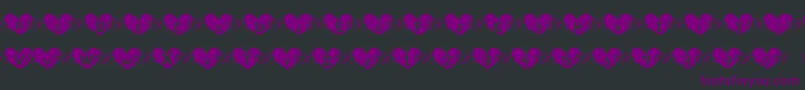 Police Heartfont – polices violettes sur fond noir