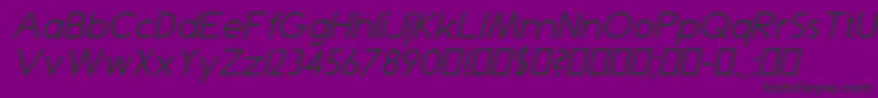 DominikItalic Font – Black Fonts on Purple Background