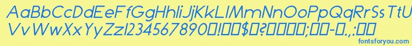 More about DominikItalic Font DominikItalic Font – Blue Fonts on Yellow Background