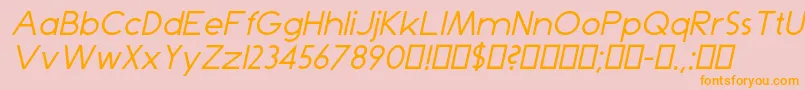 DominikItalic Font – Orange Fonts on Pink Background