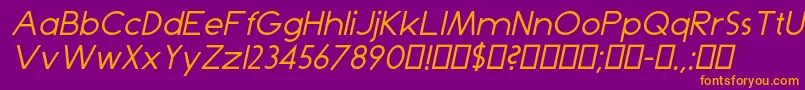 DominikItalic Font – Orange Fonts on Purple Background