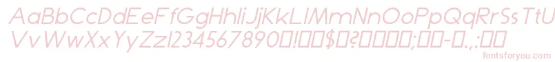 DominikItalic Font – Pink Fonts on White Background