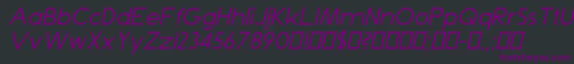 DominikItalic Font – Purple Fonts on Black Background