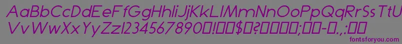 DominikItalic Font – Purple Fonts on Gray Background