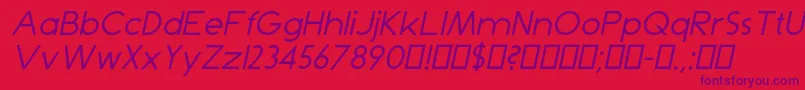 Шрифт DominikItalic – фиолетовые шрифты на красном фоне