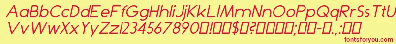More about DominikItalic Font DominikItalic Font – Red Fonts on Yellow Background