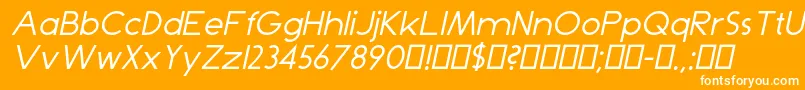 DominikItalic Font – White Fonts on Orange Background