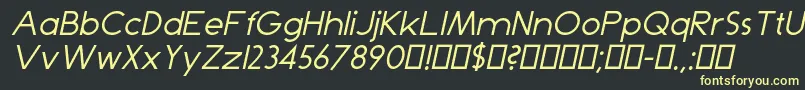 DominikItalic Font – Yellow Fonts on Black Background