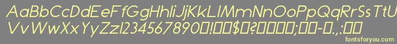 DominikItalic Font – Yellow Fonts on Gray Background