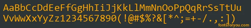 フォントConsolas – 黒い背景にオレンジの文字