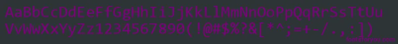Шрифт Consolas – фиолетовые шрифты на чёрном фоне