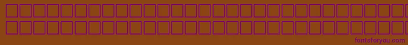 フォントFretscRegular – 紫色のフォント、茶色の背景