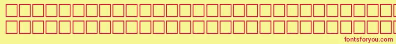Fonte FretscRegular – fontes vermelhas em um fundo amarelo