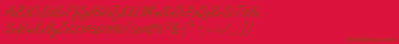 Freestylescriptstd Font – Brown Fonts on Red Background