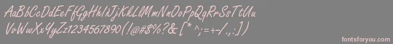 Freestylescriptstd Font – Pink Fonts on Gray Background