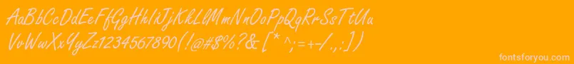 Freestylescriptstd Font – Pink Fonts on Orange Background