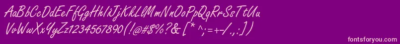 Freestylescriptstd Font – Pink Fonts on Purple Background
