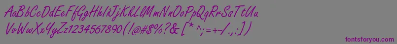 Freestylescriptstd Font – Purple Fonts on Gray Background