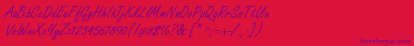 Freestylescriptstd Font – Purple Fonts on Red Background