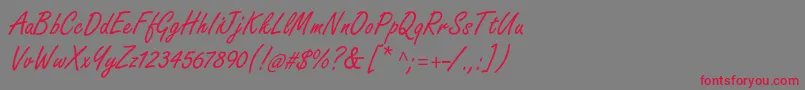 Freestylescriptstd Font – Red Fonts on Gray Background