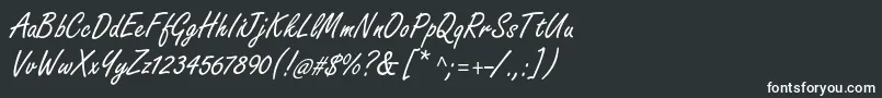 フォントFreestylescriptstd – 黒い背景に白い文字